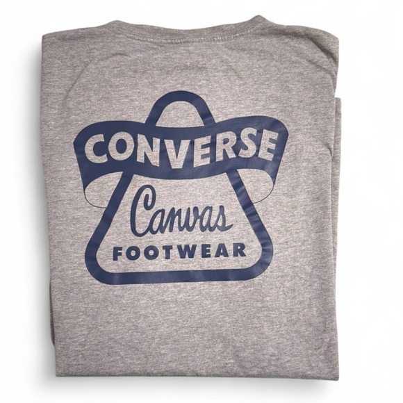 Converse Men’s Heather Gray Graphic Pocket T-Shirt XL - Picture 1 of 7
